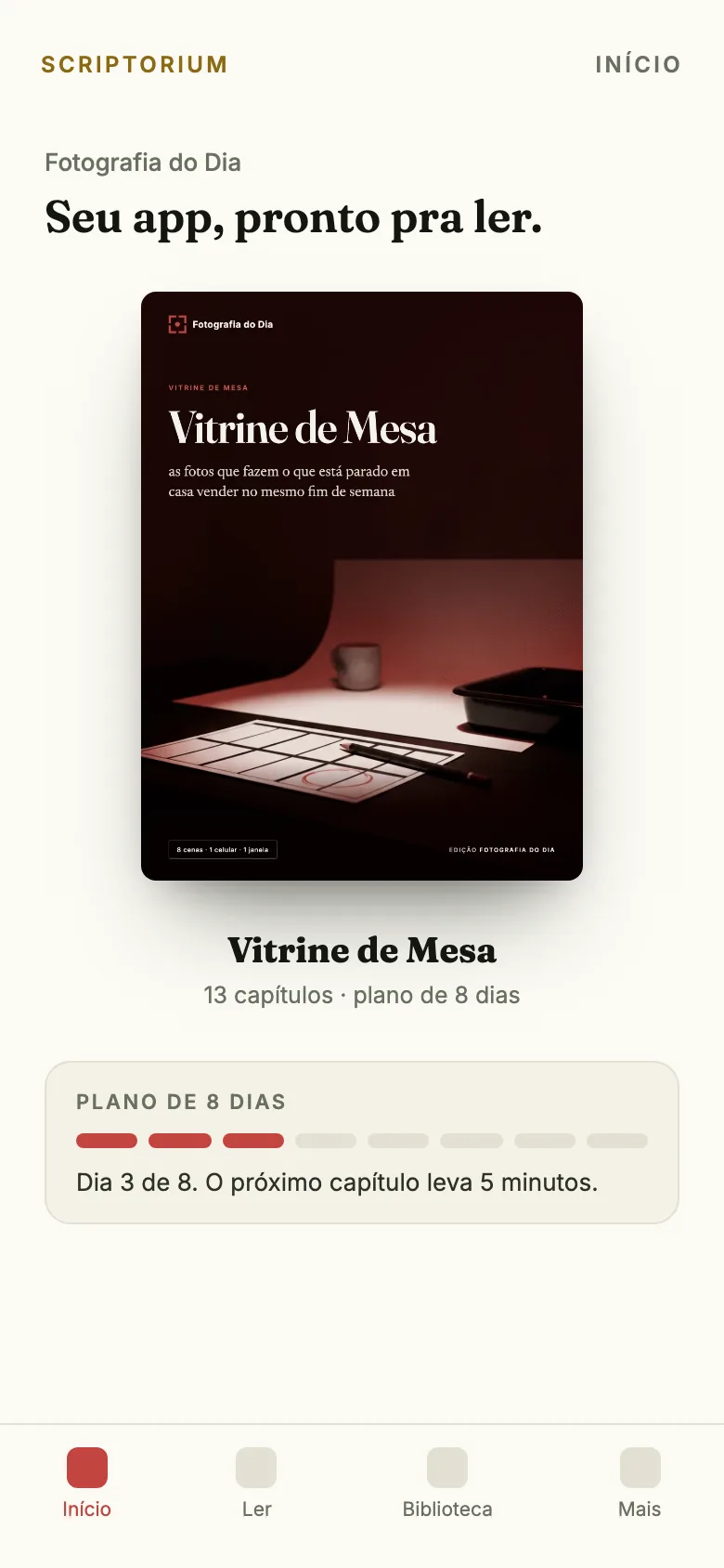 Capa do app do guia Vitrine de Mesa
